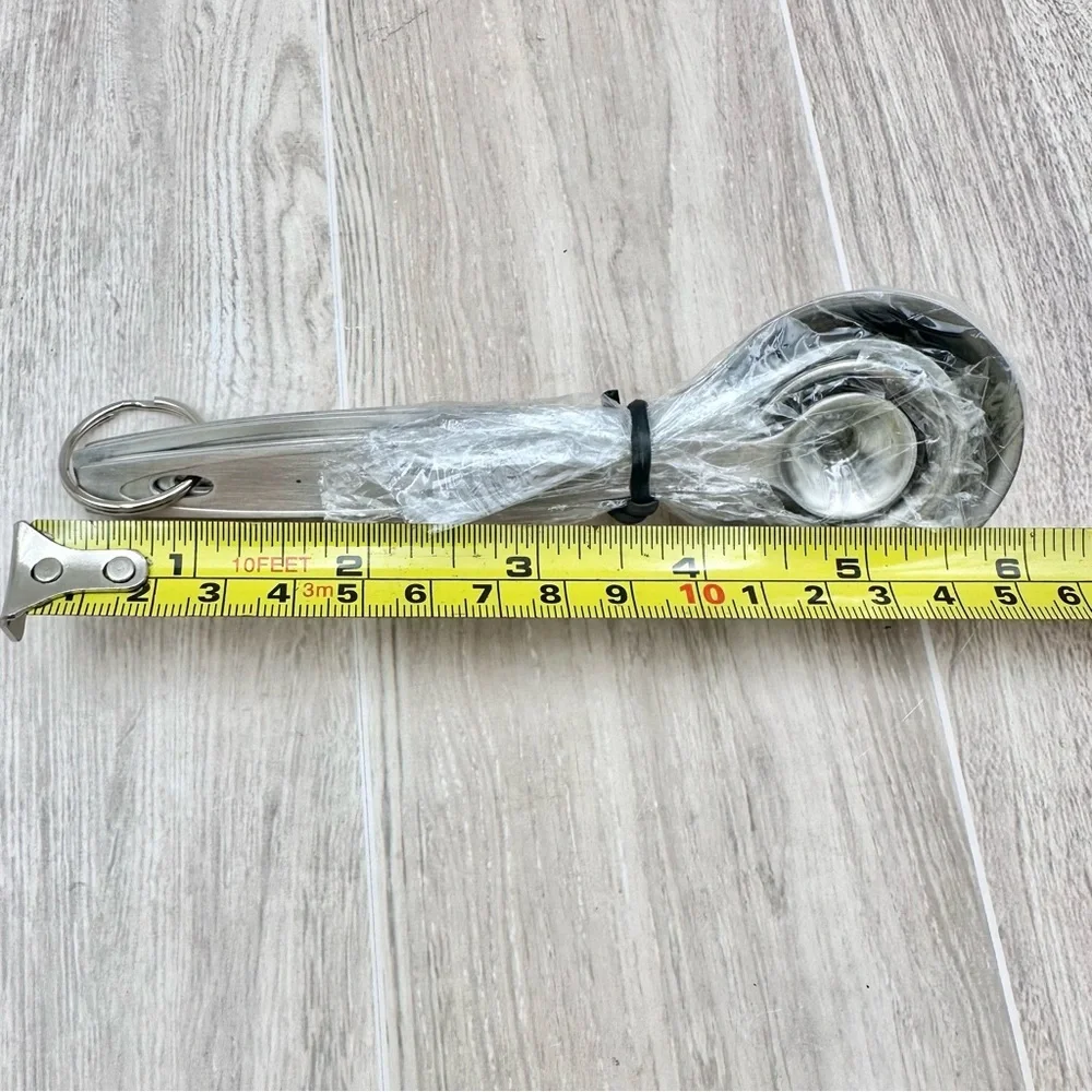 Vintage Stainless Steel Spoon Mini Funnel 4 Size Set For Spice Jars Oils